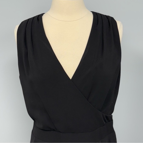 NWT Lauren Ralph Lauren Little Black Dress Women’s 14 Peplum Sheath Surplice LBD - Picture 6 of 11